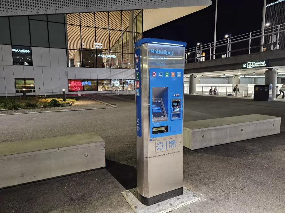 Máquina expendedora de billetes, parada de autobús