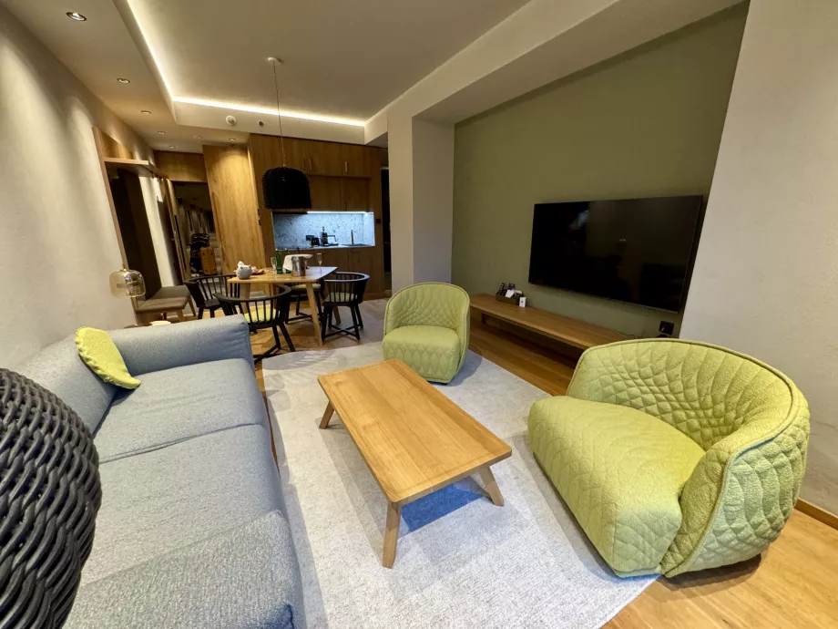 Sala de estar y cocina americana