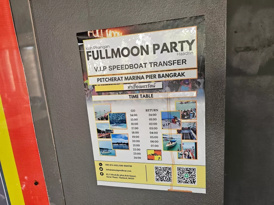 Fiesta de luna llena - barcos desde Koh Samui