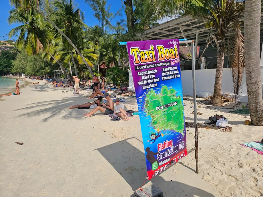Salad Beach, taxi barco