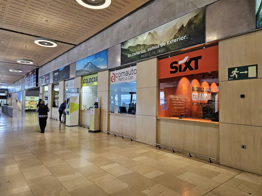 Oficinas de alquiler de coches en el aeropuerto TFN
