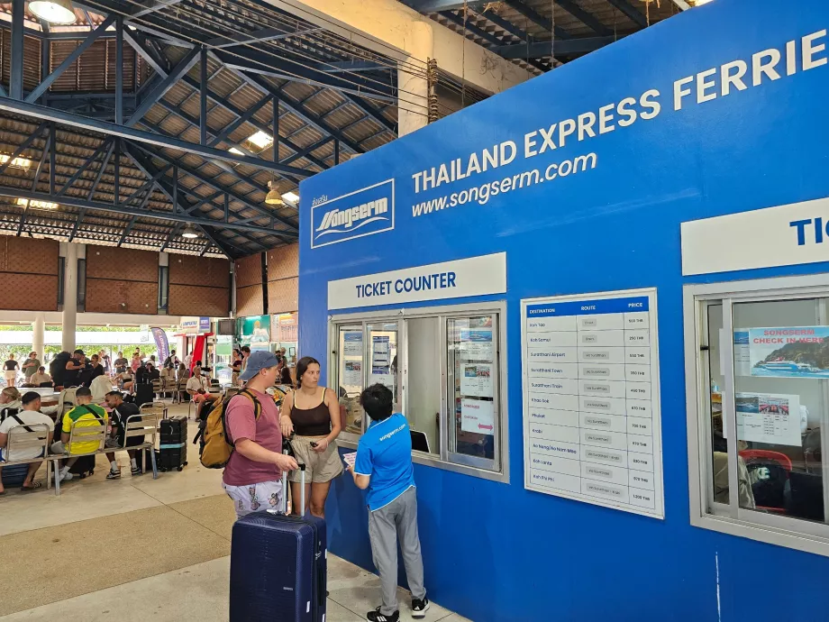 Muelle de Thong Sala, taquilla