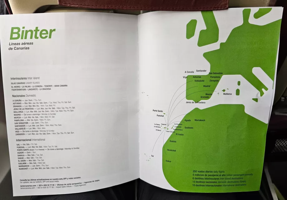 Mapa de ruta Binter Canarias