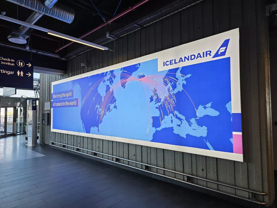 Mapa de destinos de Icelandair