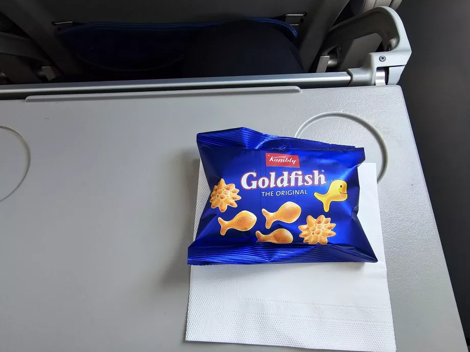 Merienda antes de aterrizar en un vuelo europeo