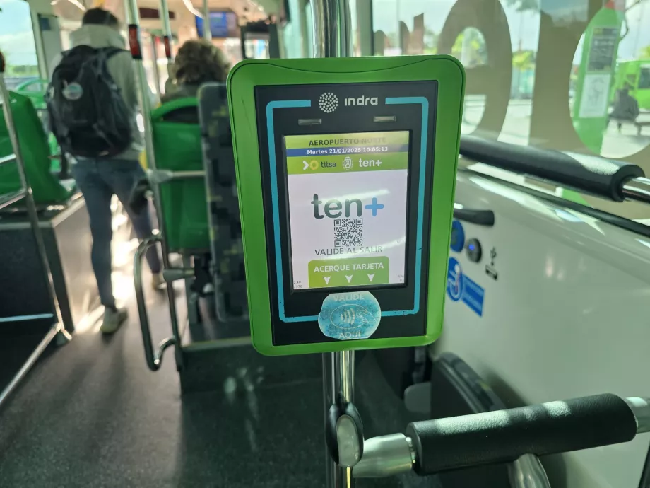 Validador de salida al bajar del autobús