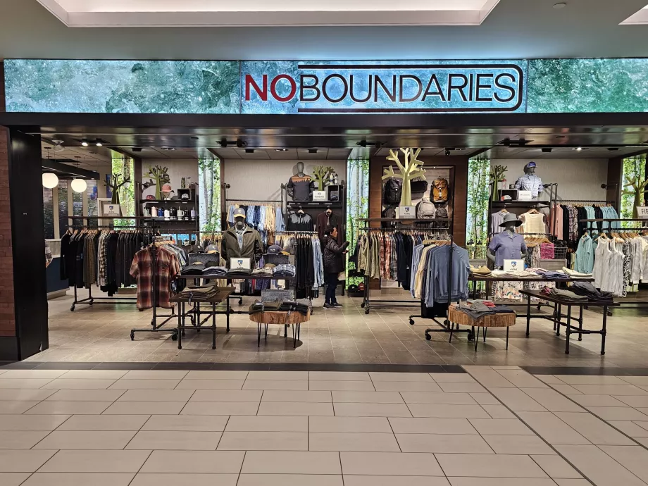 Tiendas en la sección de tránsito