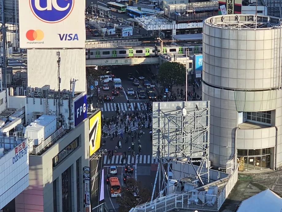 Vista de Shibuya Junction con zoom