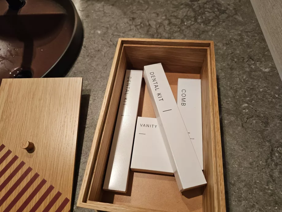 Kit de amenities en el baño