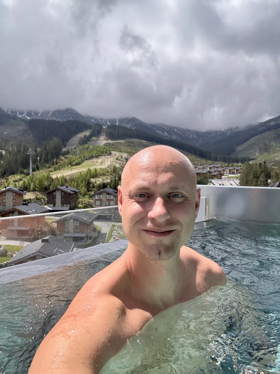David en la piscina