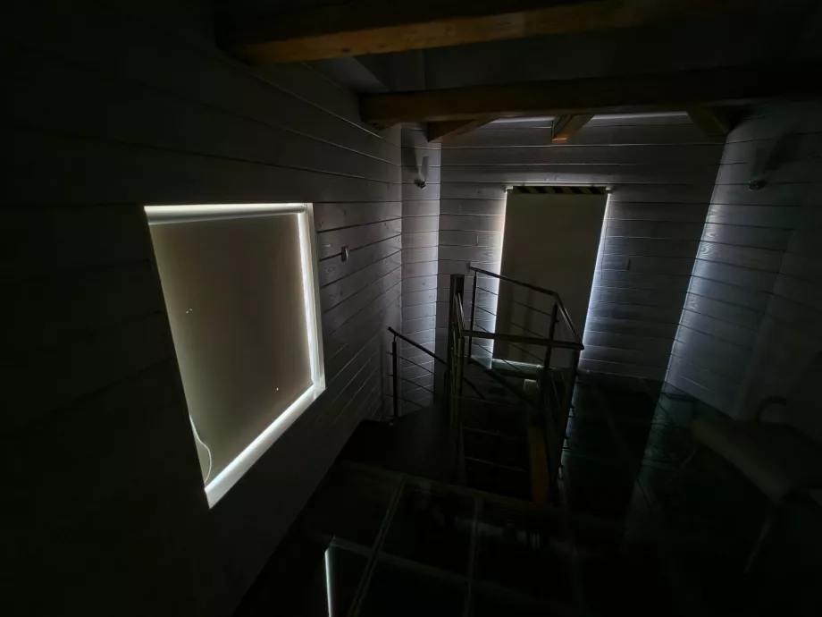 La torreta está a la sombra.