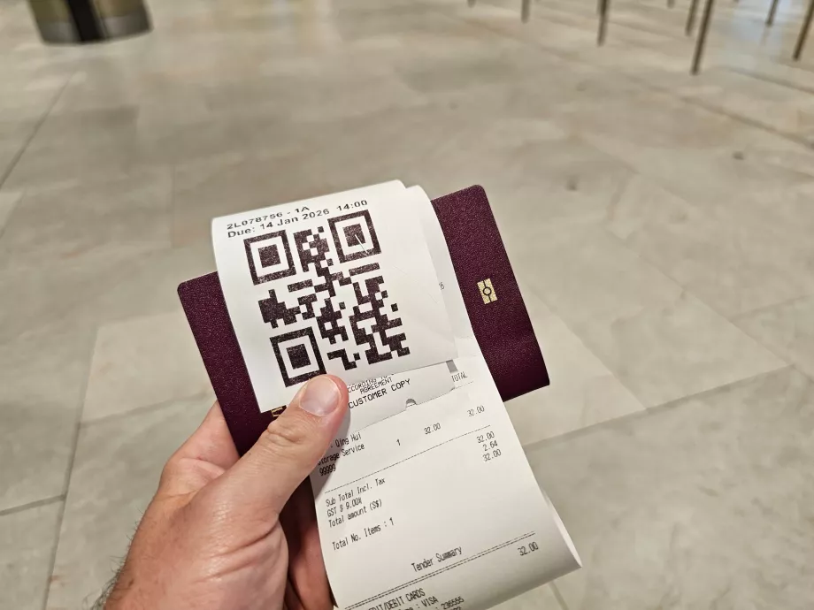 Código QR para recoger el equipaje en la consigna