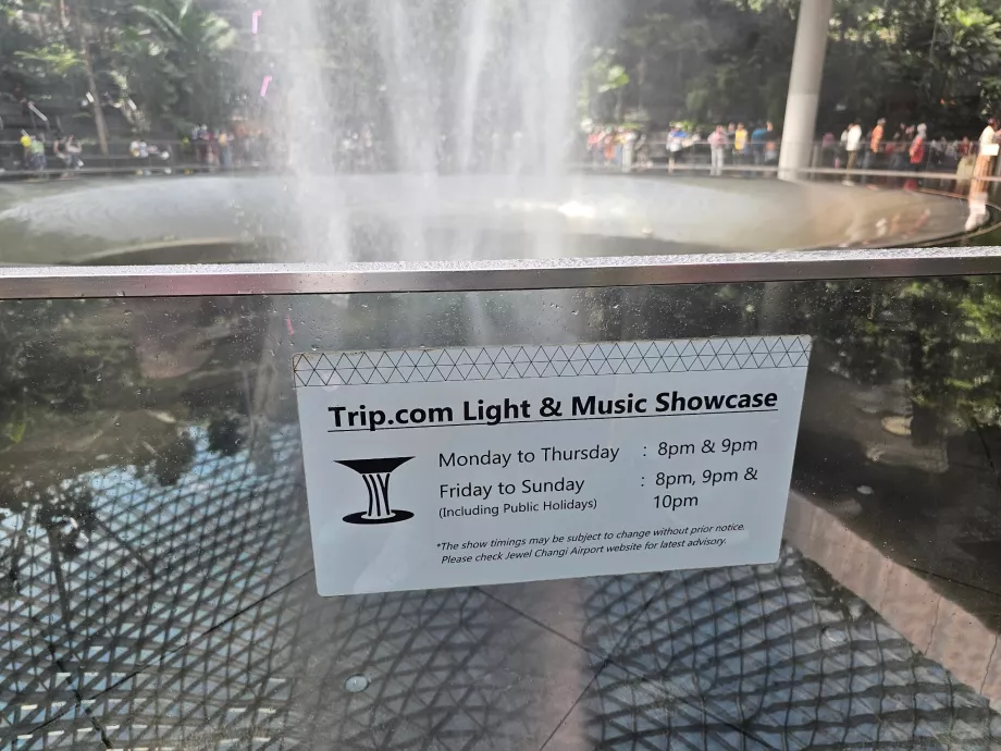 Espectáculo de luces en la cascada de Jewel