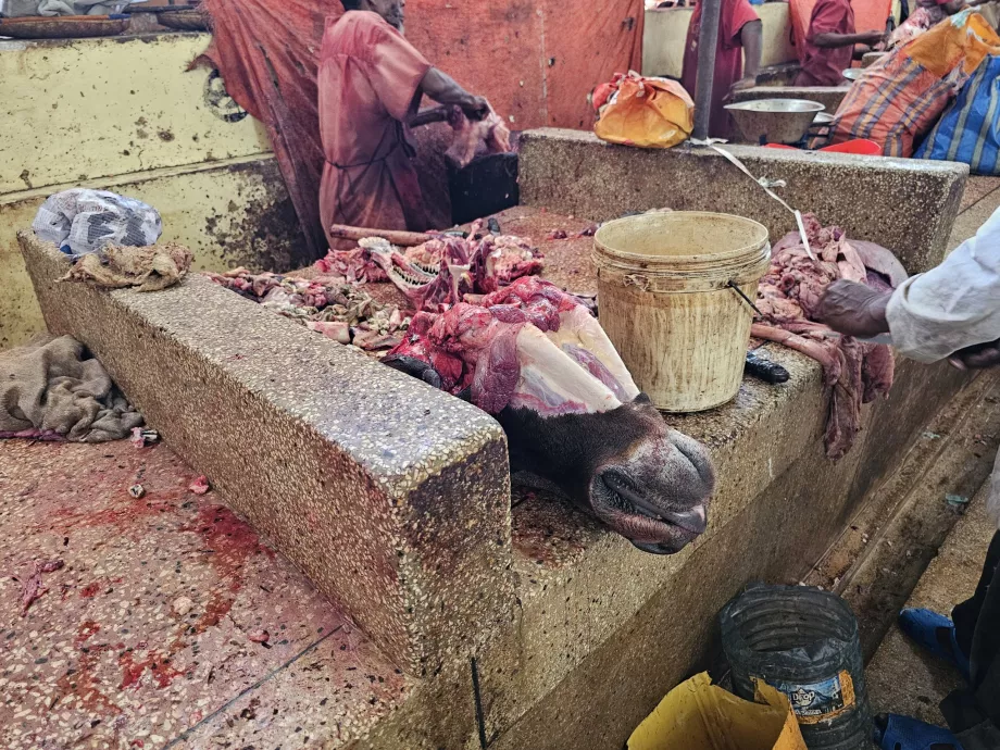 Mercado de carne en el edificio del mercado central