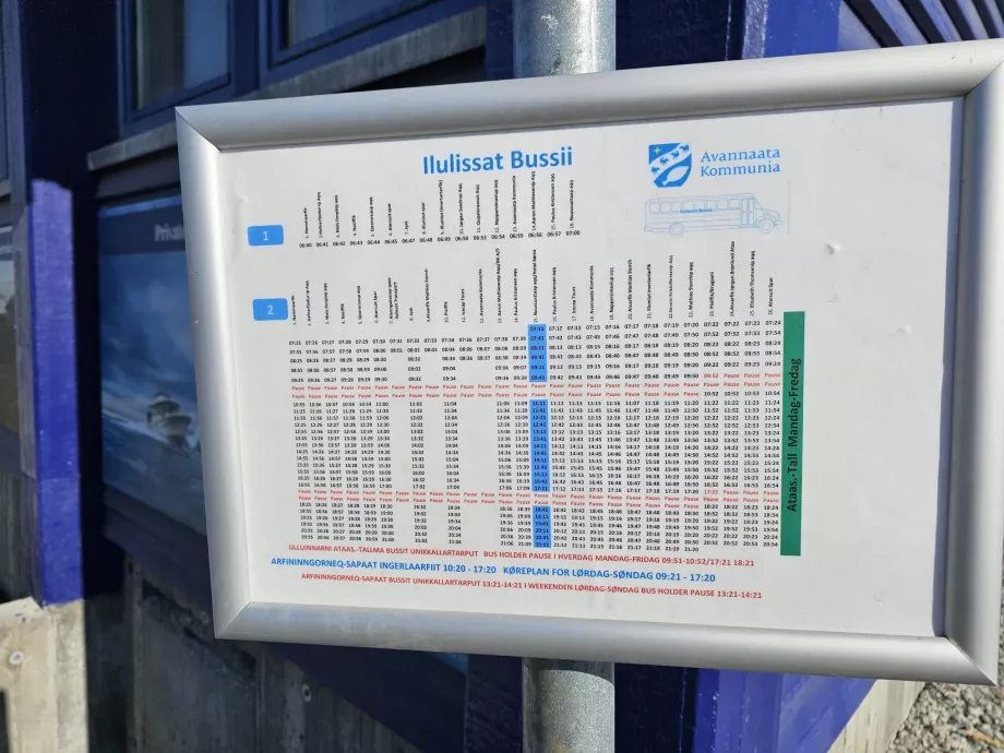 Horario de autobuses