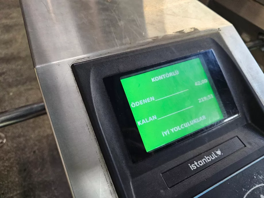 Saldo en Istanbulkart