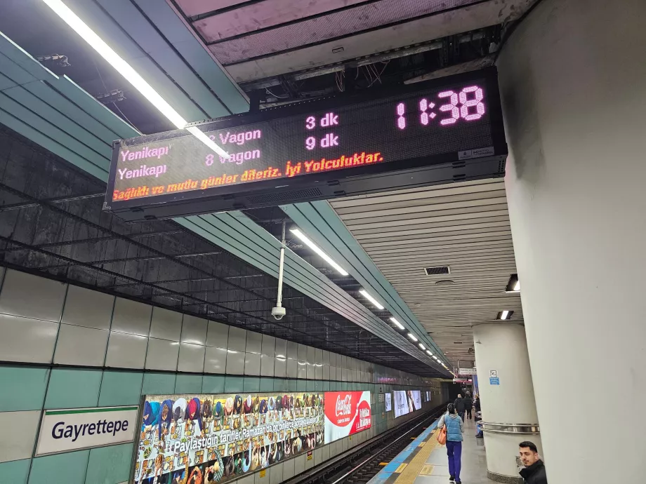 Información sobre la llegada al metro