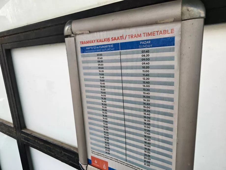 Horarios del tranvía Taksim - Tünel