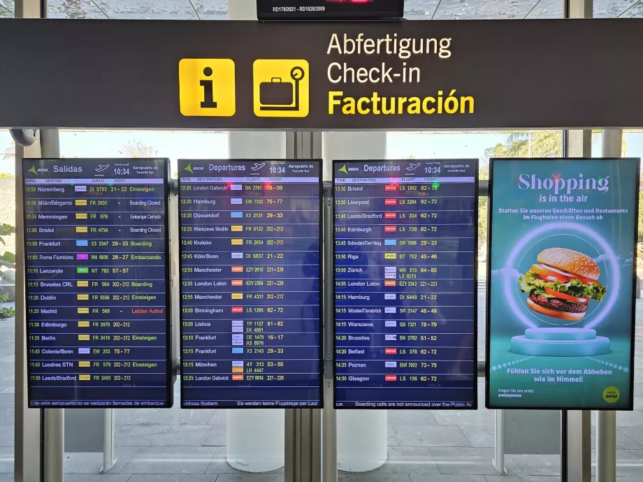 Tablón de salida
