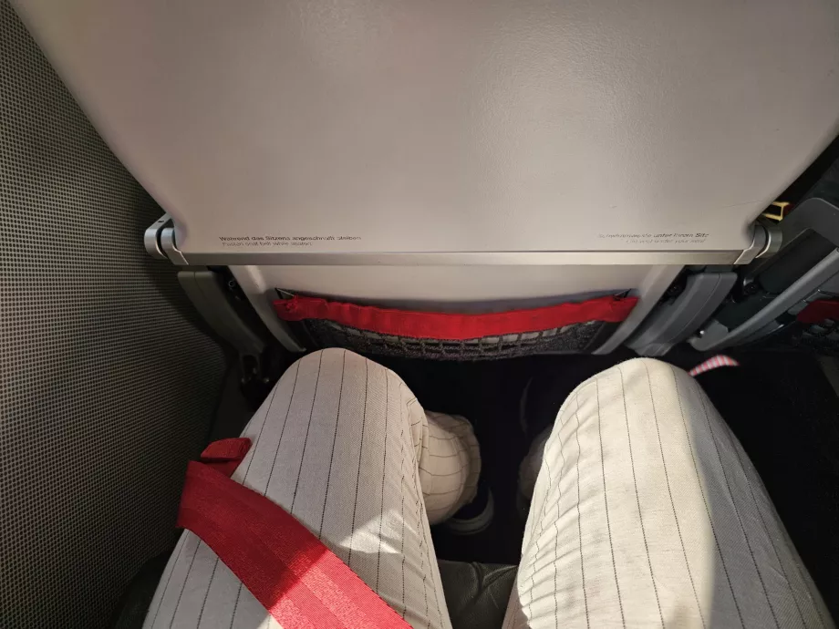 Espacio para las piernas en el Embraer E190
