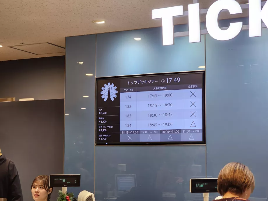 Información sobre el número de entradas gratuitas para la planta superior