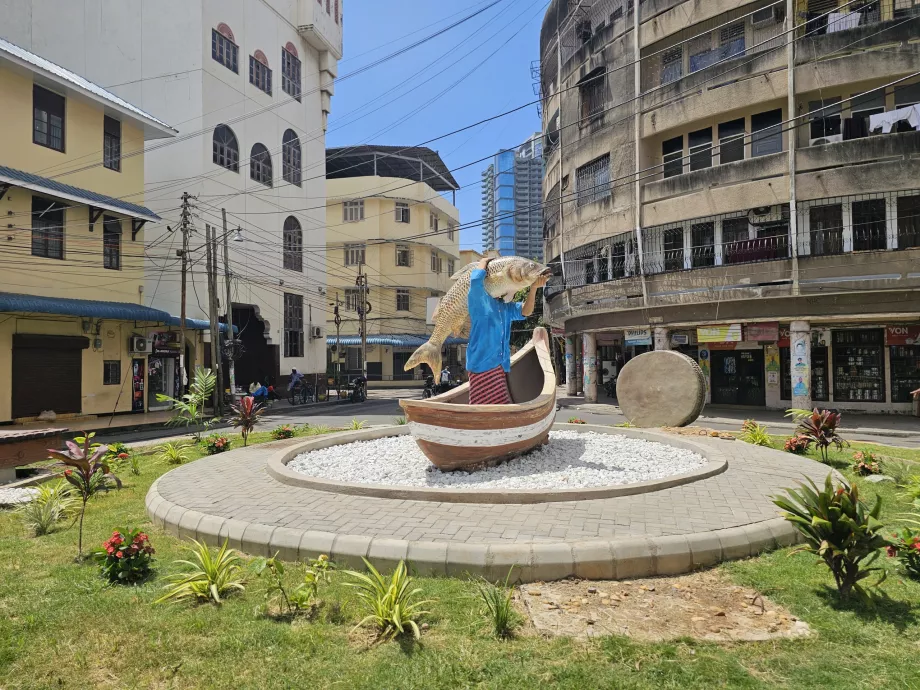 Estatua de un pescador