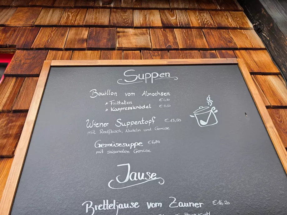 Precios en los restaurantes