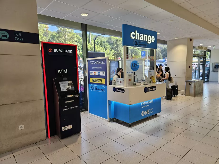 Cambio de divisas y cajero automático Eurobank