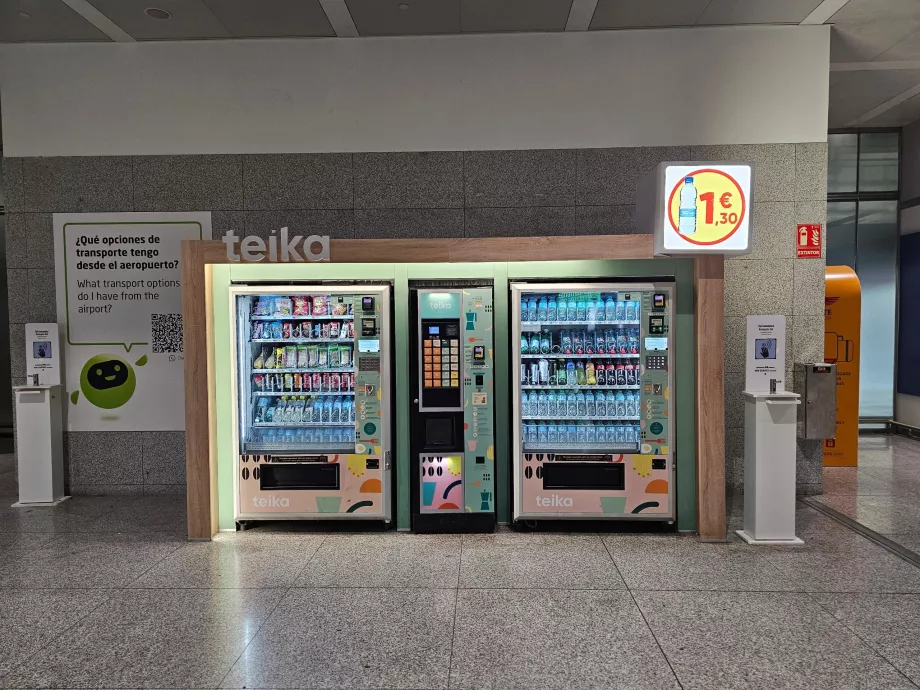 Máquinas expendedoras de bebidas, bocadillos y dulces