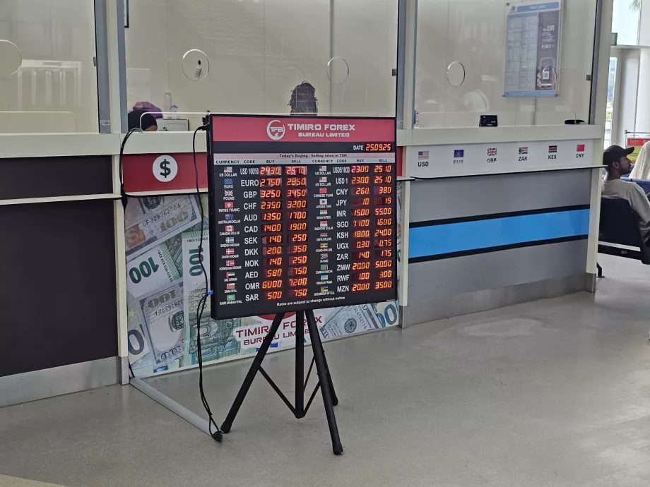 Tipos de cambio en la Terminal 3