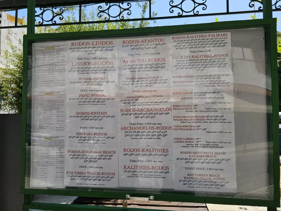 Horarios KTEL