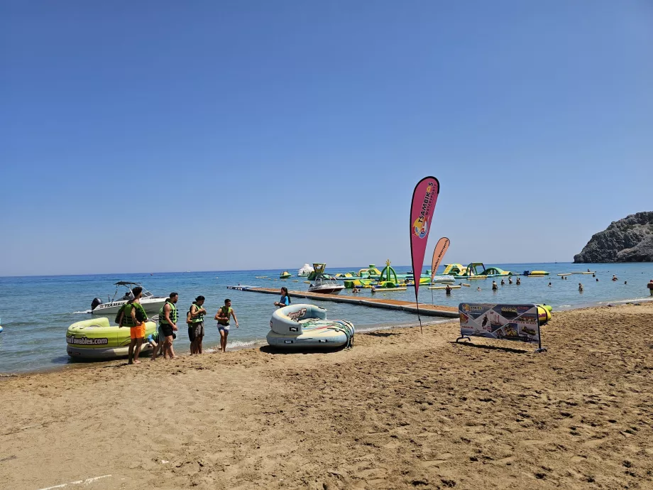 Deportes náuticos, playa de Tsambika