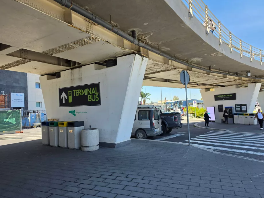 El camino a la terminal de autobuses