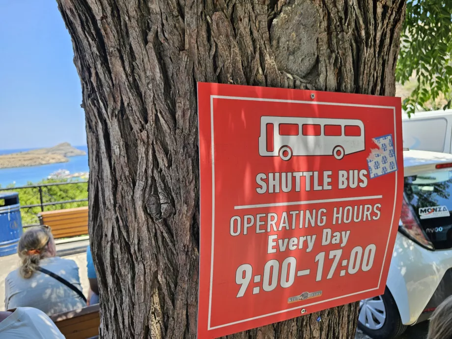 Autobús lanzadera Lindos
