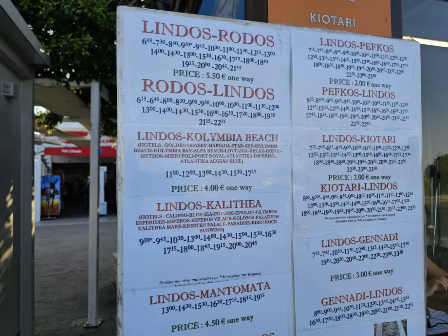 Horario Lindos