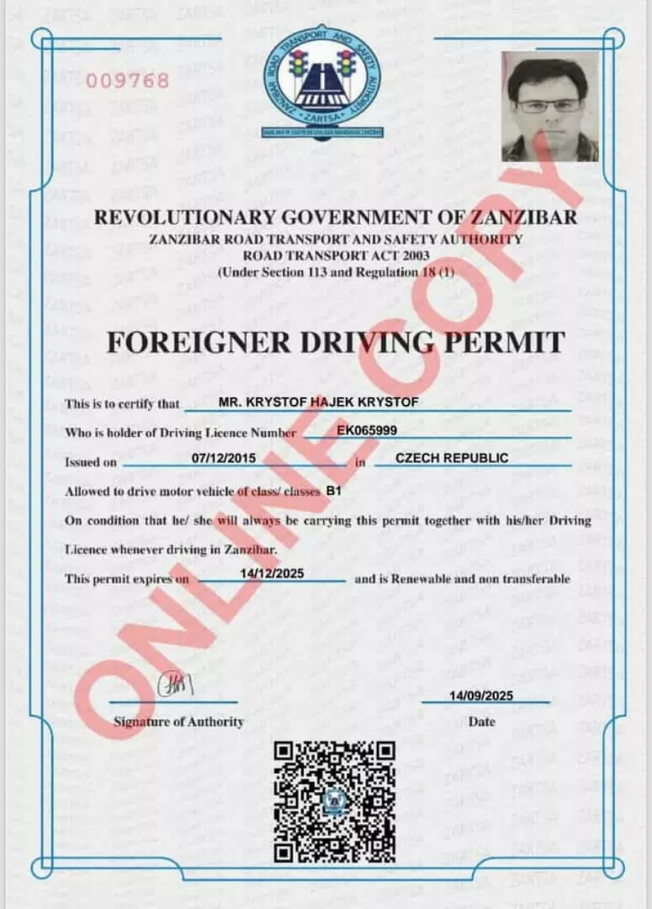 Permiso de conducir local