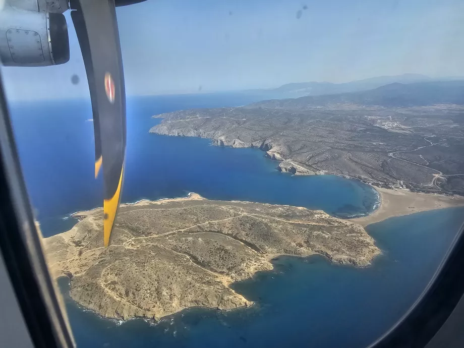 Prasonisi vista desde el vuelo Karpathos - Rodas