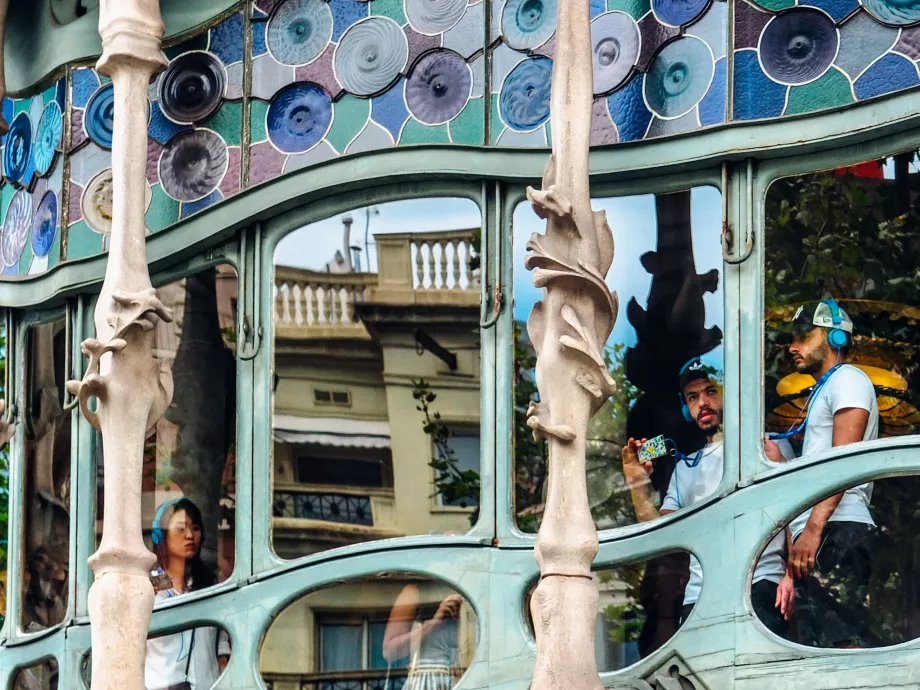 Detalles de las columnas con forma de tibia