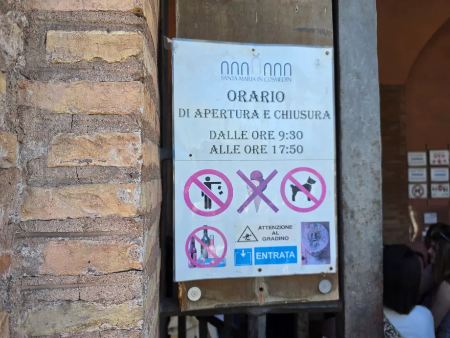 Horario de apertura de Bocca della Verita