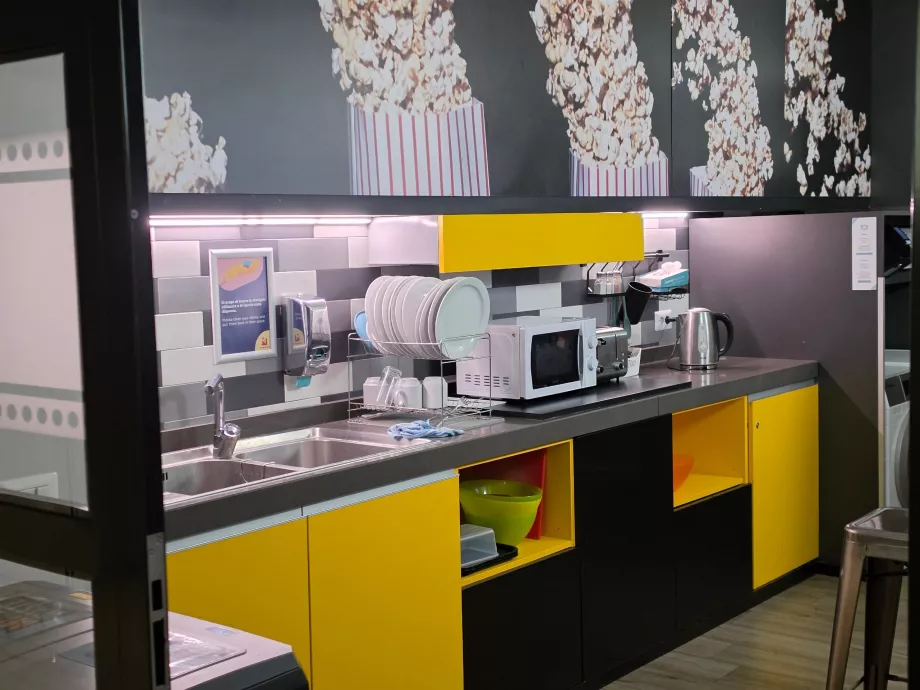 Cocina común para huéspedes