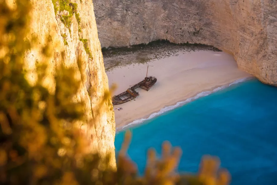 Playa de Navagio en detalle