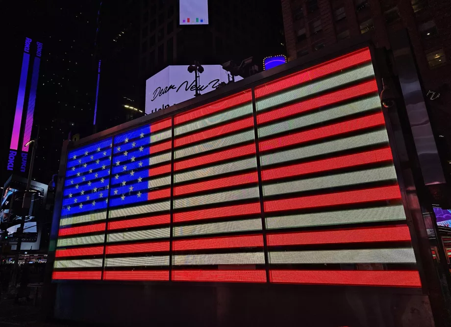 Bandera en Times Square