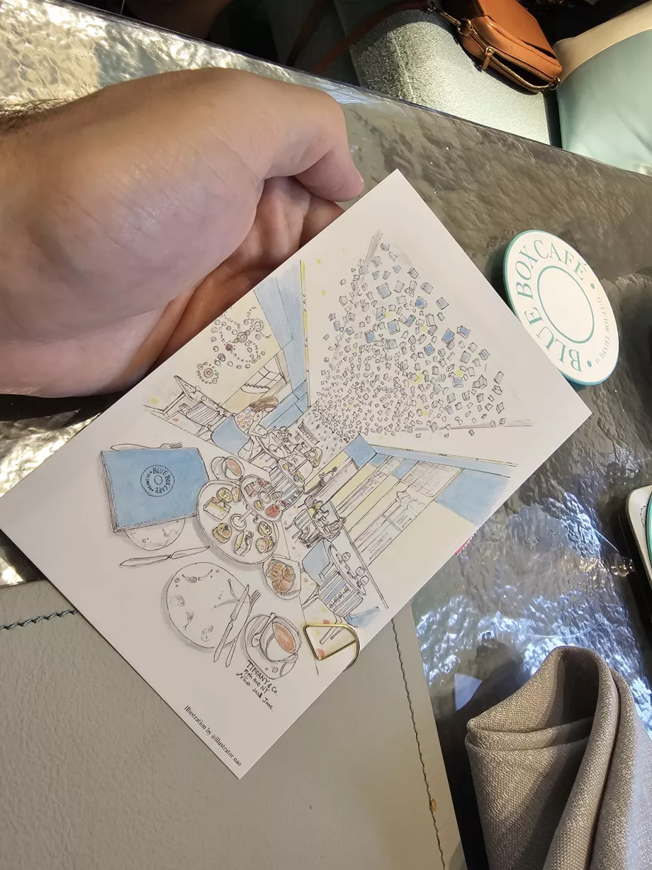 Caja azul, Tarjeta postal