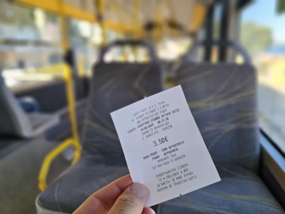 Billete de autobús D.E.S. Roda
