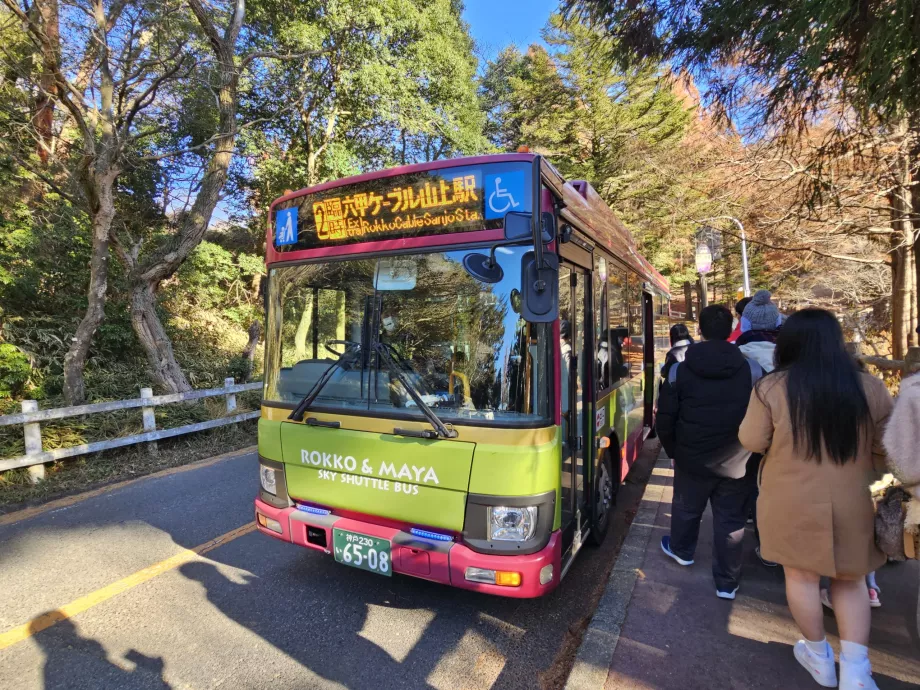Autobuses en la zona del monte Rokko