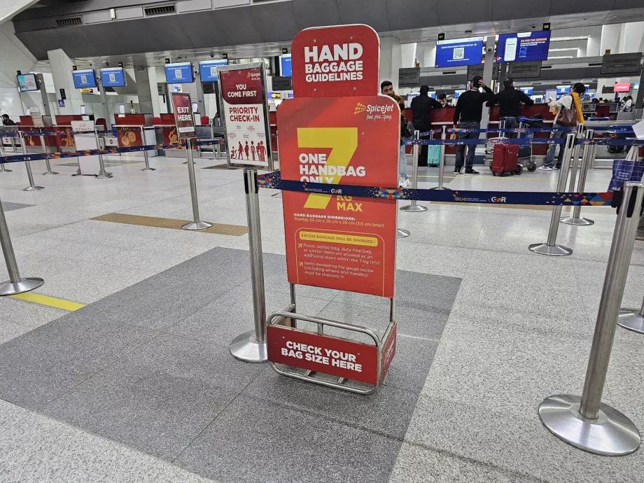 Plantilla de equipaje de mano, Spicejet