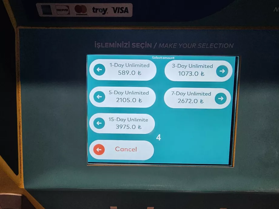 Opciones de entradas de varios días