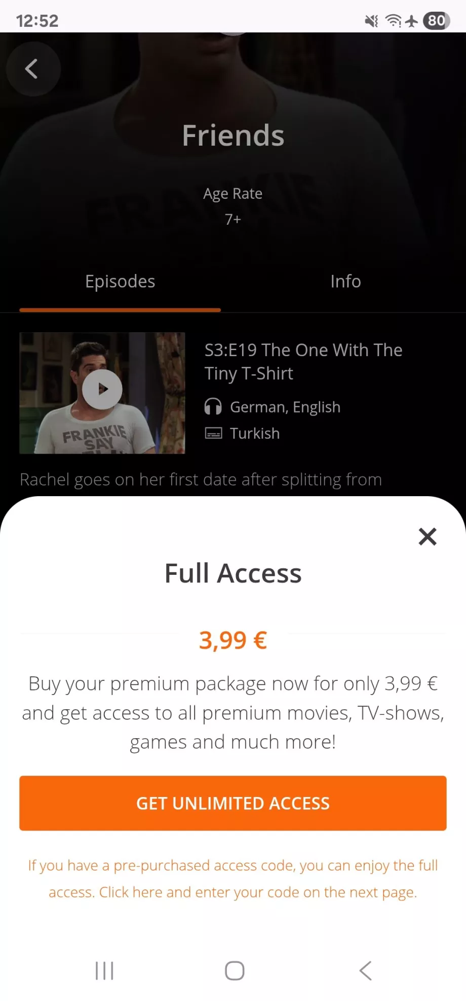 Captura de pantalla, precio wi-fi