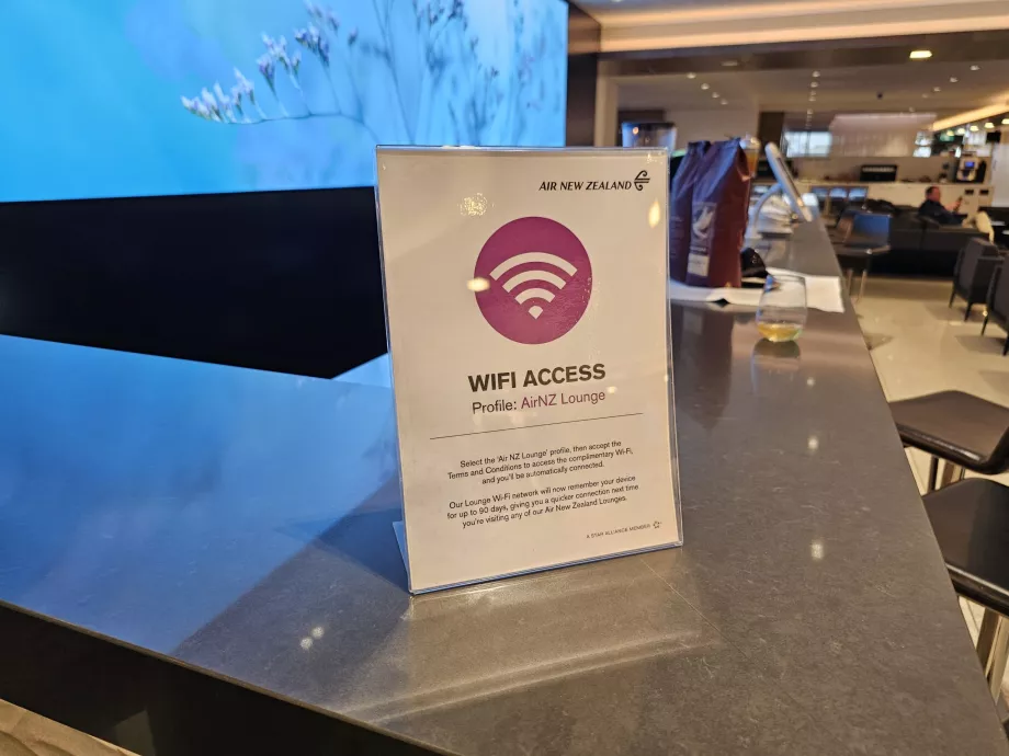 Wi-fi, sala VIP ANZ