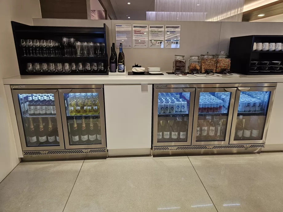 ANZ Lounge, bebidas alcohólicas